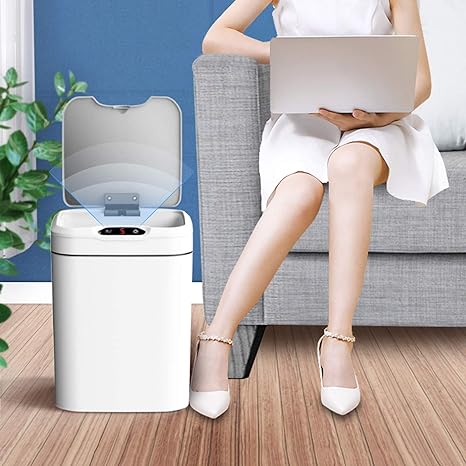 Smart Sensor Dustbin 15L bin Household Bathroom Toilet Bedroom Living Room Narrow Seam Sensor Bin