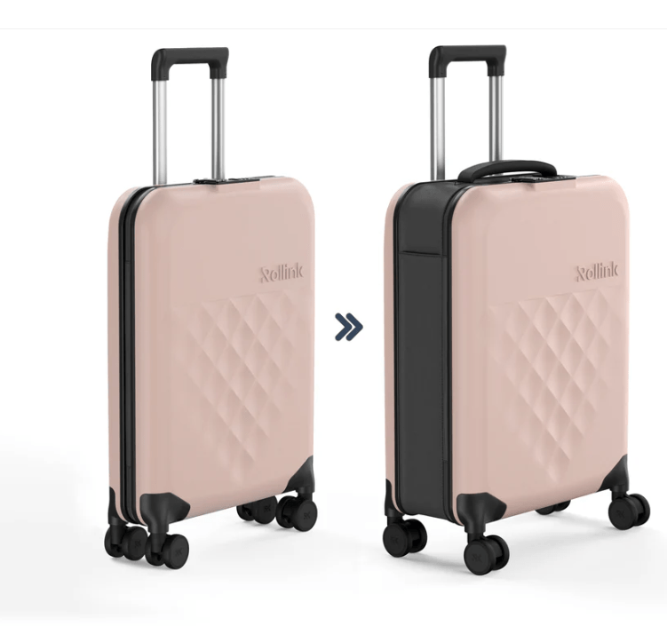 Collapsible Foldable Trolley 4 Wheels Carry-On Spinner Suitcase