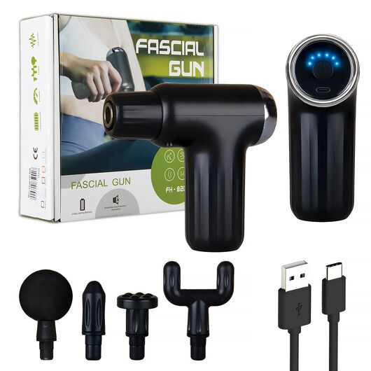 Massage Gun Deep Tissue for Athletes, Professional Muscle Percussion Massage Gun 4 Heads FH-820, Massager Gun for Shoulder Leg Back Body Pain Relief Portable