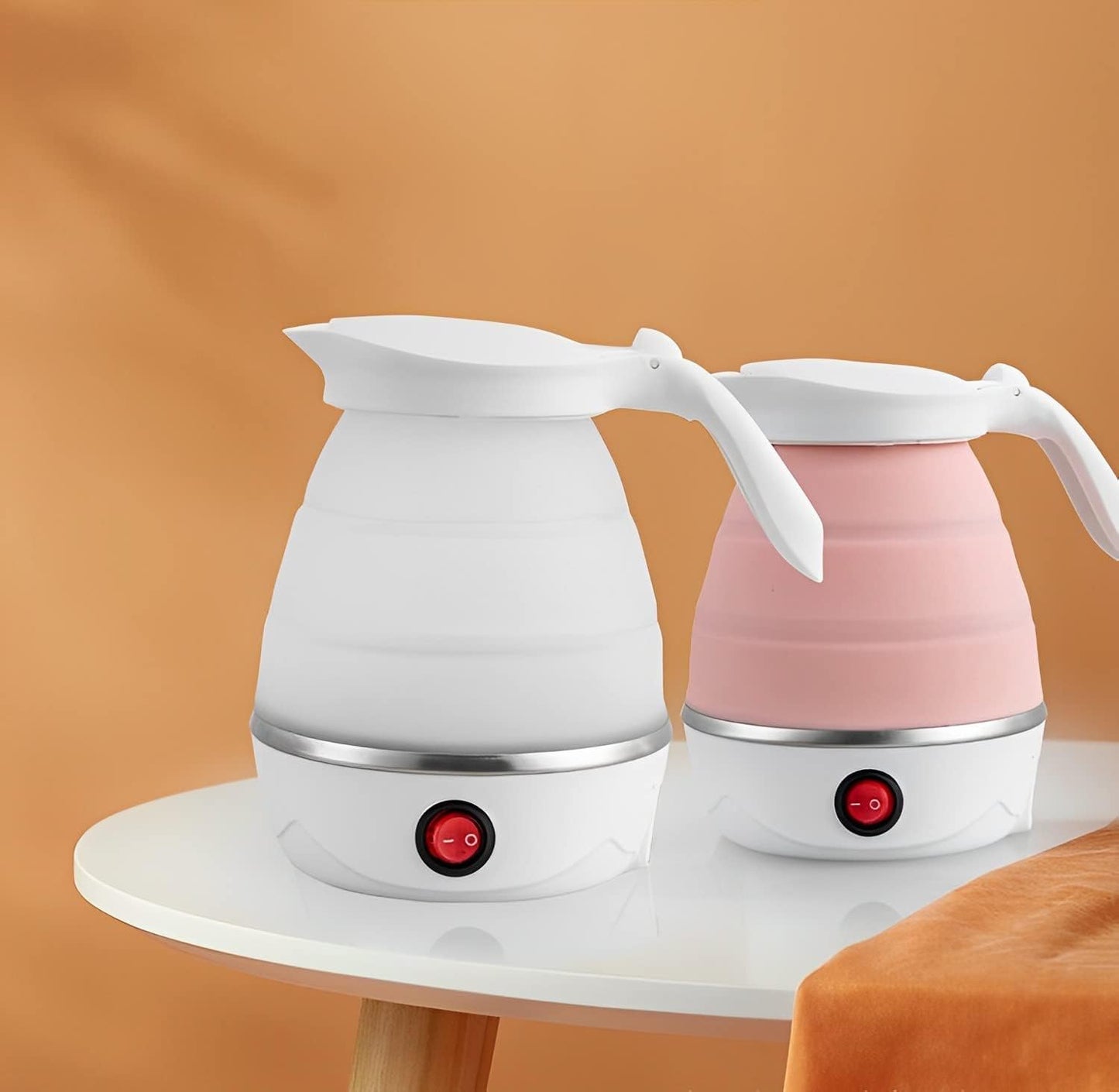 Travel Foldable Silicon Water Heater Jug Collapsible Mini Portable Electric Kettle