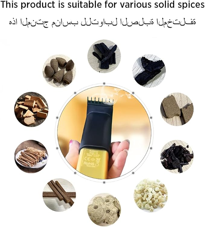 Portable Electronic Incense Burner Gold