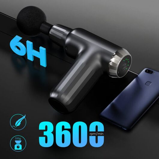 Massage Gun Deep Tissue for Athletes, Professional Muscle Percussion Massage Gun 4 Heads FH-820, Massager Gun for Shoulder Leg Back Body Pain Relief Portable
