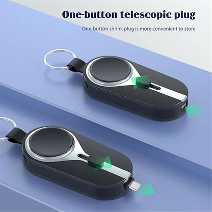 Portable 2 in 1 Magnetic and Type C Port  Key Chain Charger Power Bank