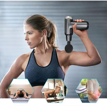 Massage Gun Deep Tissue for Athletes, Professional Muscle Percussion Massage Gun 4 Heads FH-820, Massager Gun for Shoulder Leg Back Body Pain Relief Portable