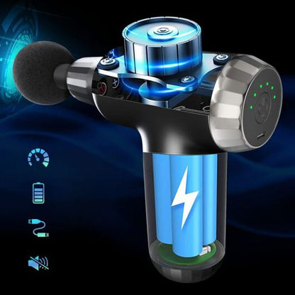 Massage Gun Deep Tissue for Athletes, Professional Muscle Percussion Massage Gun 4 Heads FH-820, Massager Gun for Shoulder Leg Back Body Pain Relief Portable