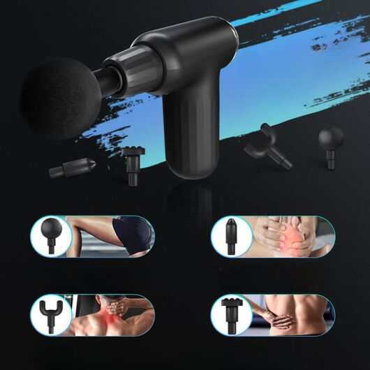 Massage Gun Deep Tissue for Athletes, Professional Muscle Percussion Massage Gun 4 Heads FH-820, Massager Gun for Shoulder Leg Back Body Pain Relief Portable