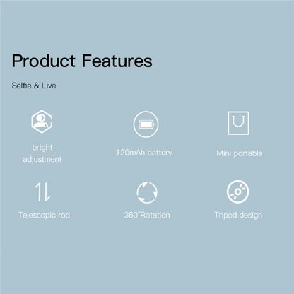 Flash Selfie Stand   SF12 Portable Bluetooth-compatible Remote Control Telescopic Phone Holder Tripod Selfie Stick with Ring Fill Light