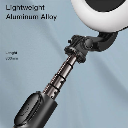 Flash Selfie Stand   SF12 Portable Bluetooth-compatible Remote Control Telescopic Phone Holder Tripod Selfie Stick with Ring Fill Light