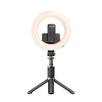 Flash Selfie Stand   SF12 Portable Bluetooth-compatible Remote Control Telescopic Phone Holder Tripod Selfie Stick with Ring Fill Light