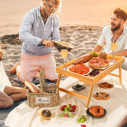 Folding Bamboo Bed Tray Table