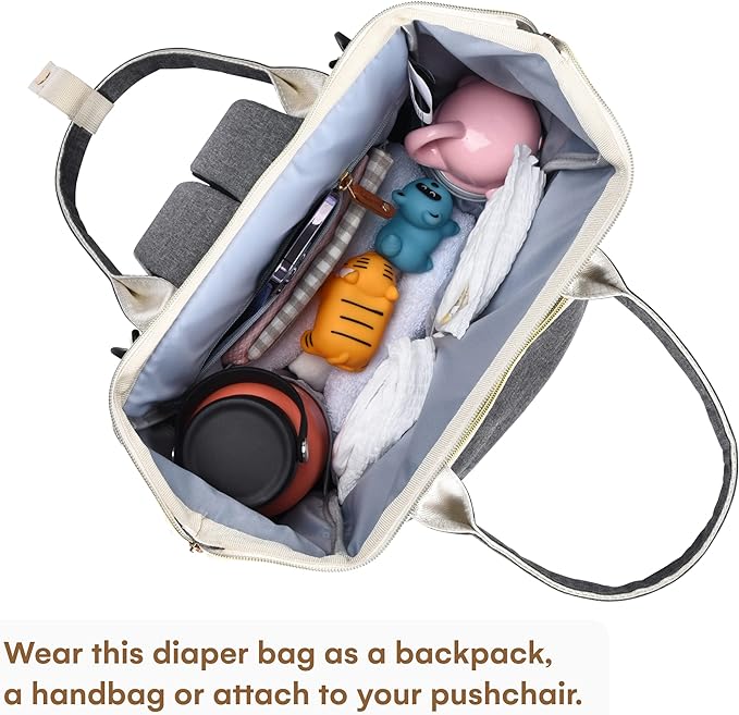 Baby Foldable Backpack Diaper Bag Backpack: Changing Station, Toys