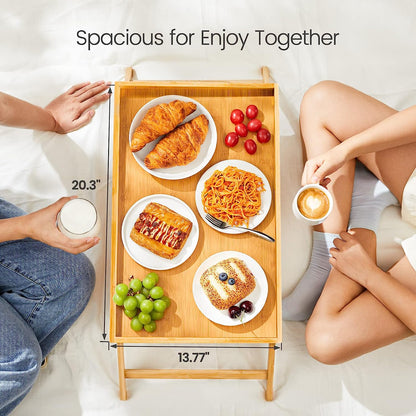 Folding Bamboo Bed Tray Table