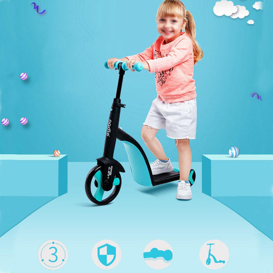 3-in-1 Kids Convertible Scooter & Tricycle Balance Bike