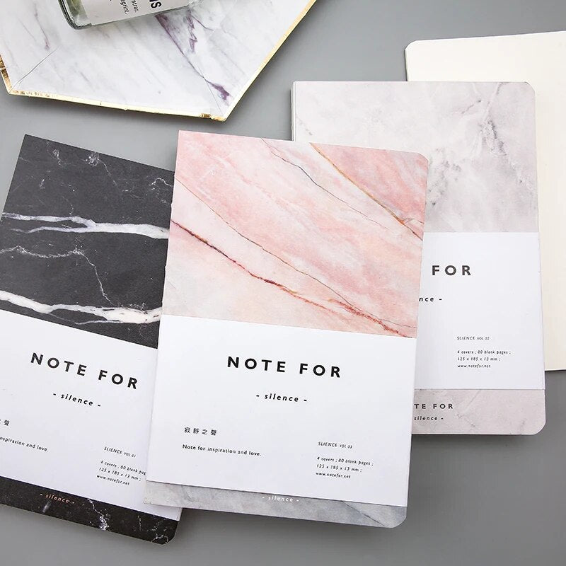 Marble Design 80 A5 Pages Notebook dairy journal