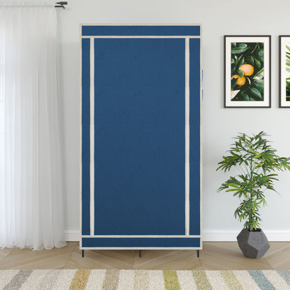 Foldable Canvas Storage Wardrobe -Clothes Storage, Fabric Cabinet, Clothes Rack, Foldable, Dressing Room, Bedroom