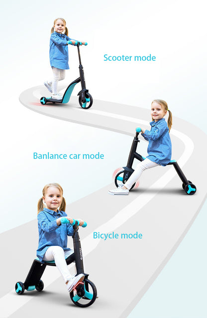3-in-1 Kids Convertible Scooter & Tricycle Balance Bike