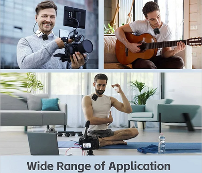 Wireless Lavalier Microphone With 2 in 1 Type C Port and Type Lightening Ports