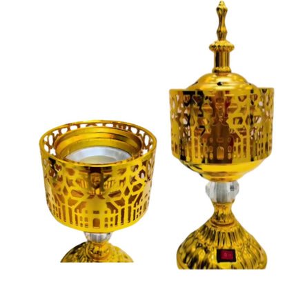 Electric Metal Gold Burner Bakhoor