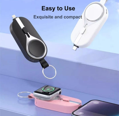 Portable 2 in 1 Magnetic and Type C Port  Key Chain Charger Power Bank