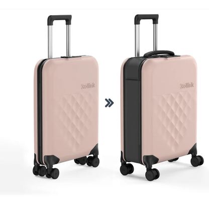 Collapsible Foldable Trolley 4 Wheels Carry-On Spinner Suitcase