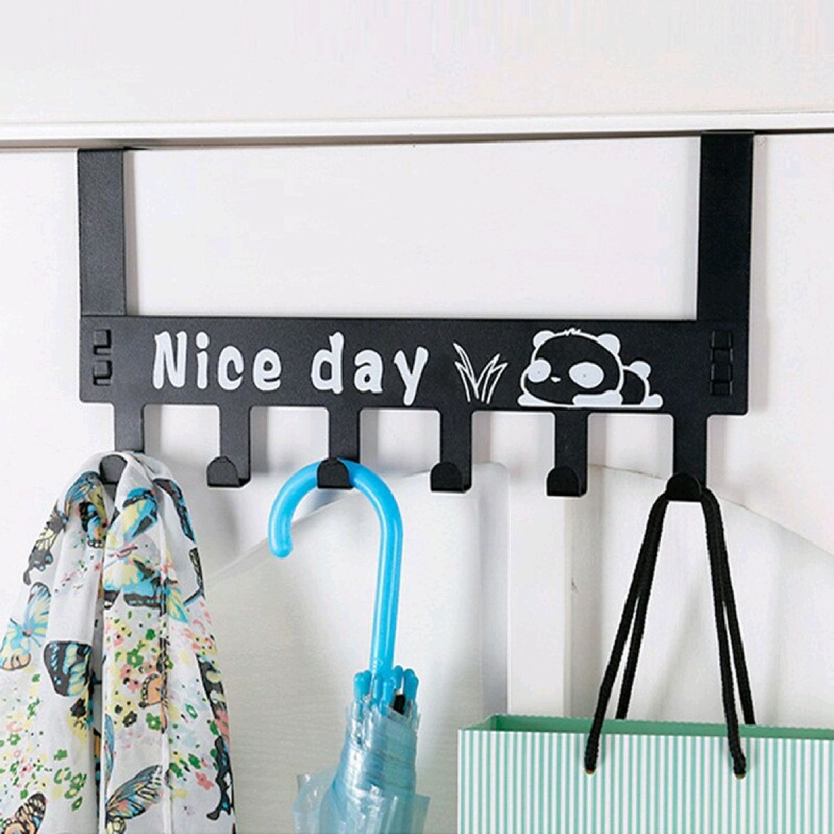 Over The Door Hooks, Stainless Steel Heavy Duty Over Door Hanger Hooks for Coat Robe Hat Clothes Towels Hanging, Bathroom Organizer Towel Rack