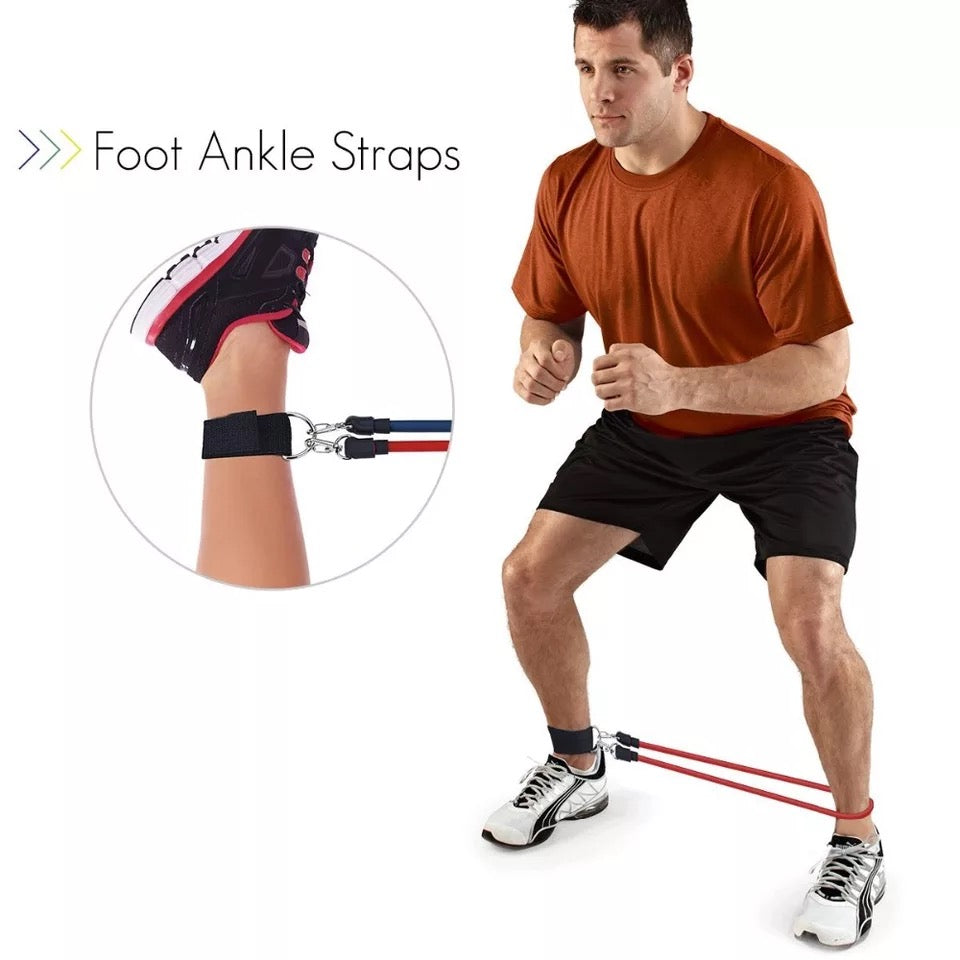 Bodybuilding Power Resistance Bands Set Gym Fitness
