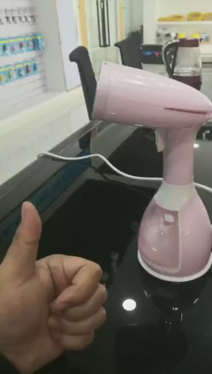Portable Garment Steamer & Hand Hanging iron Machine Pink