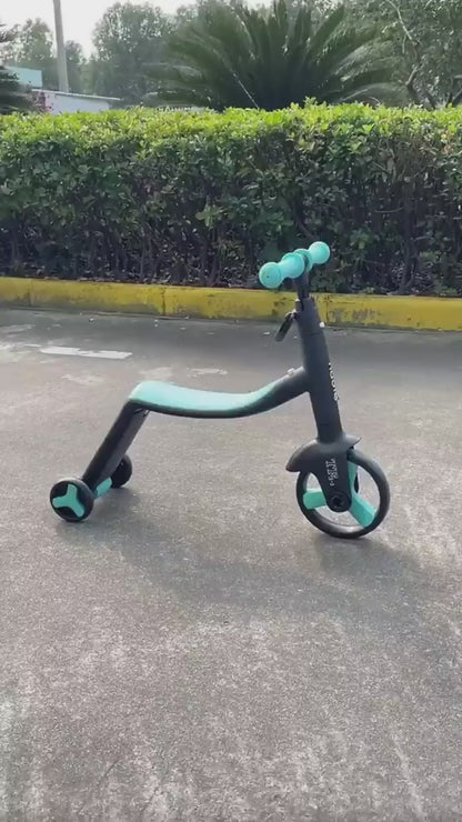 3-in-1 Kids Convertible Scooter & Tricycle Balance Bike