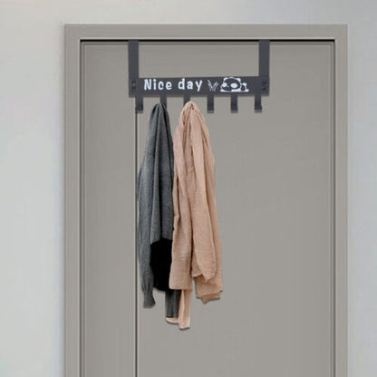 Over The Door Hooks, Stainless Steel Heavy Duty Over Door Hanger Hooks for Coat Robe Hat Clothes Towels Hanging, Bathroom Organizer Towel Rack