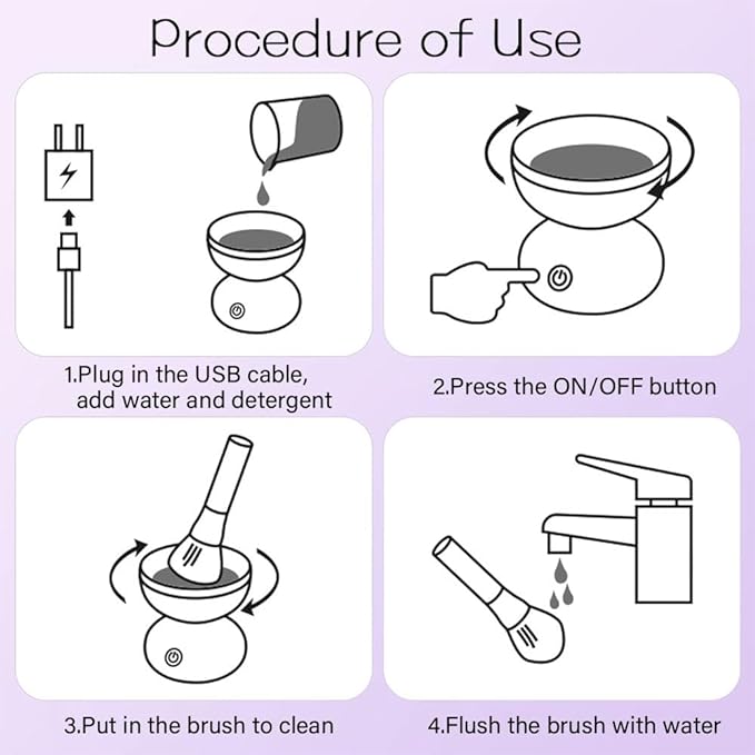 Portable Mini Makeup Brush Cleaner