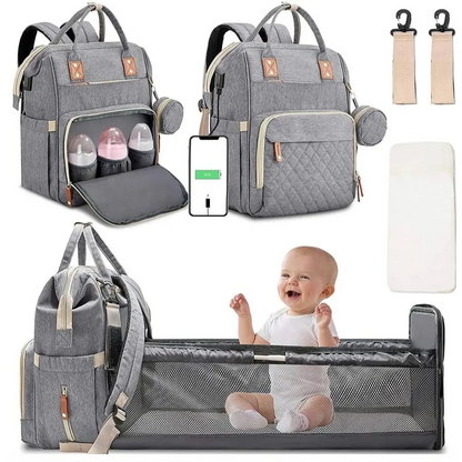 Baby Foldable Backpack Diaper Bag Backpack: Changing Station, Toys