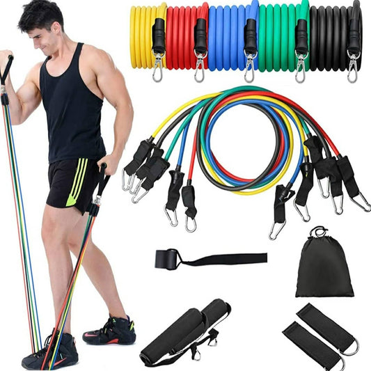Bodybuilding Power Resistance Bands Set Gym Fitness
