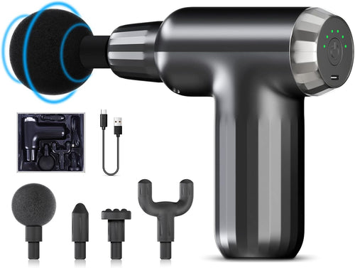 Massage Gun Deep Tissue for Athletes, Professional Muscle Percussion Massage Gun 4 Heads FH-820, Massager Gun for Shoulder Leg Back Body Pain Relief Portable