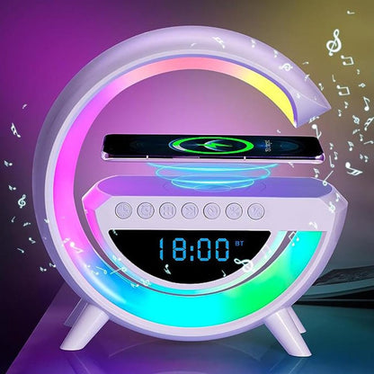 Digital Led Wireless Charger Speaker Bedside Atmosphere Table Lamp