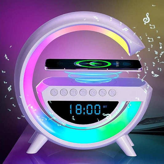Digital Led Wireless Charger Speaker Bedside Atmosphere Table Lamp