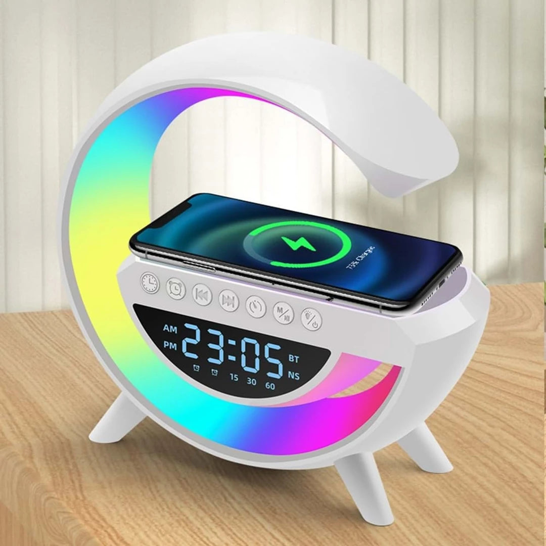Digital Led Wireless Charger Speaker Bedside Atmosphere Table Lamp