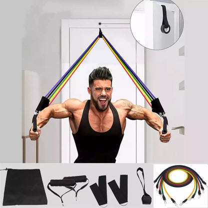 Bodybuilding Power Resistance Bands Set Gym Fitness